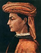 UCCELLO, Paolo Portrait of a Young Man wt Spain oil painting reproduction